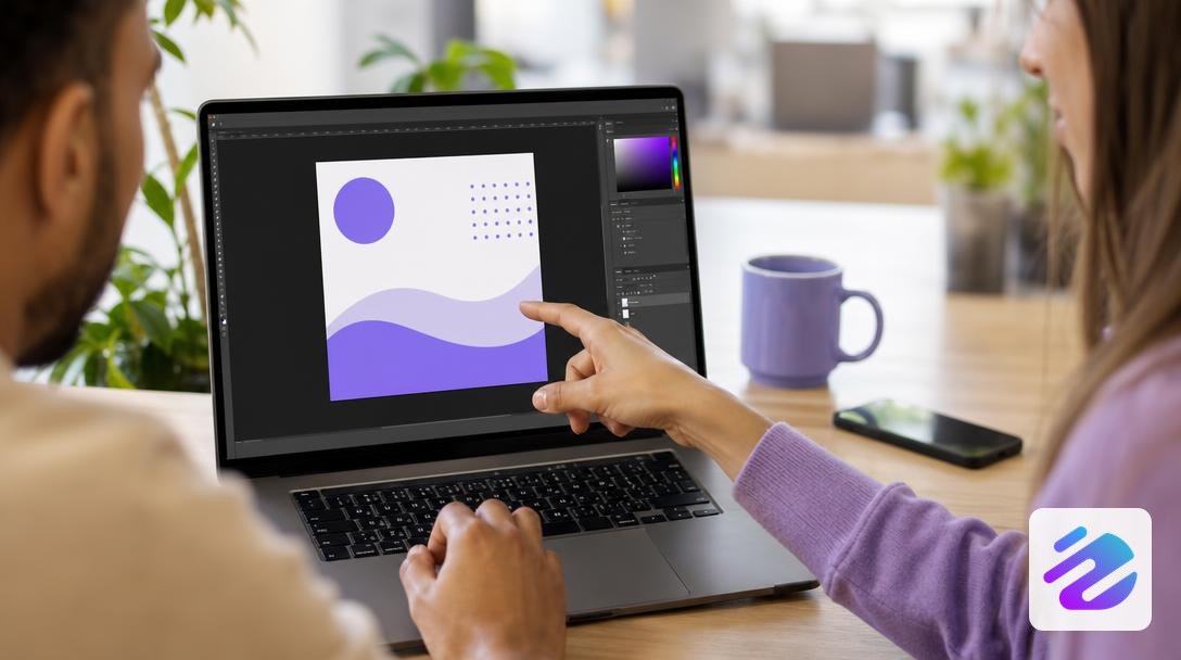 Personalizing an AI-generated Instagram post on a computer